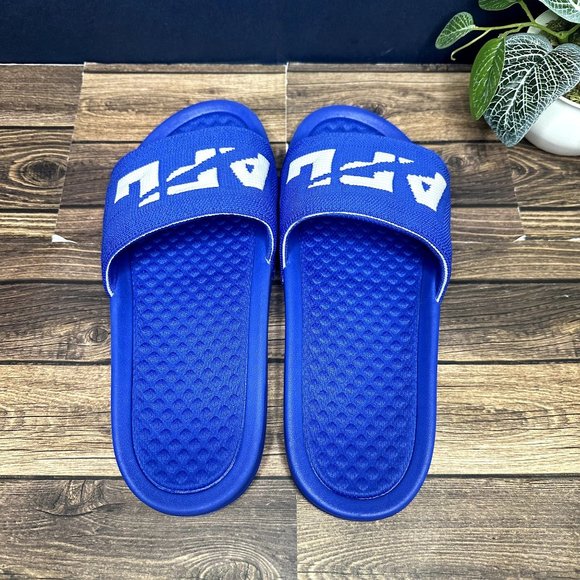 APL Men's Big Logo Techloom Slide NWT *IN BOX* Size 7 (Cobalt/White) - Picture 7 of 14